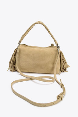 MINI SPLIT SUEDE FRINGED BAG - Zara фото 5