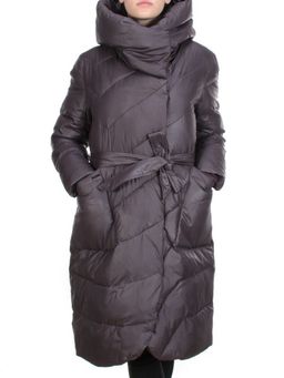 2237 GREY/PURPLE Пальто женское зимнее AKIDSEFRS (200 гр. холлофайбера) - Fashion фото 2