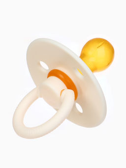 Соски-пустышки, от 3 мес., латекс, классические, в контейнере, набор из 2 шт., персиковый/айвори, M&B