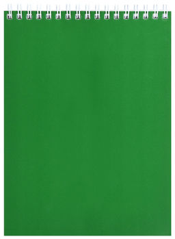 Цена за 2 шт. Блокнот А5 50 л. клетка LITE ЗЕЛЕНЫЙ на гребне, мелованный картон, ВД-лак