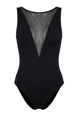 Leopar Desenli Mesh Detayl? Halter Yaka Kapl? Brazilian Mayo TBESS26MA00028 - Trendyolmilla фото 4