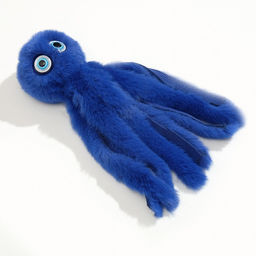 Игрушка для кошек Осьминожек из искусственного меха , до 19 см, синяя - Пижон фото 4