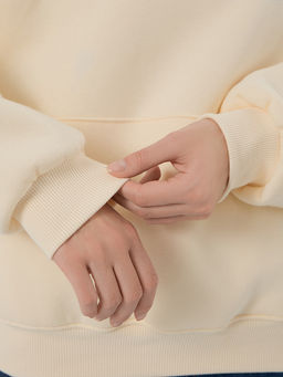 Худи женское бежевое из футера с начесом - Mark formelle фото 5