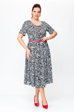 Блуза Swallow 803.2 черный+серебряный узор фото 1147