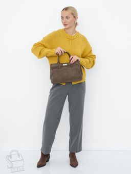 Сумка женская кожаная 999010NN gray Natale Navetta  в Новосибирске