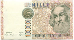 1000 лир 1982 года Италия