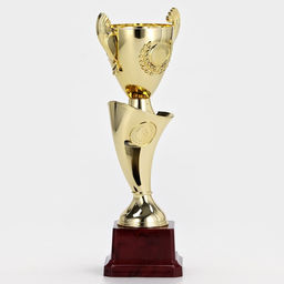 Кубок 097В, наградная фигура, золото, подставка пластик, 26×10×7.5 см