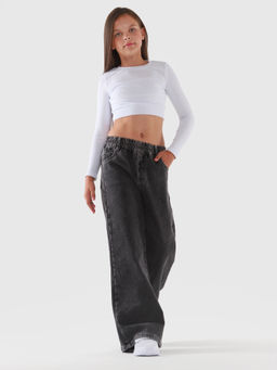 Джинсы-палаццо утеплённые для девочек - СИНЯЯ МОДА фото 10