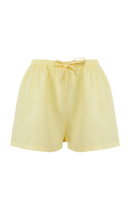 TRENDYOLMILLA Siyah Dokuma %100 Keten Plaj Sort TBESS25SR00013  фото 11