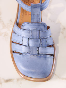 Босоножки 5035.23663bе. Вакса джинс+коричневый