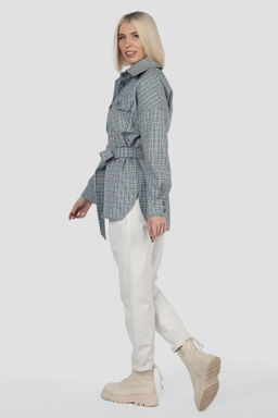 Пальто женское демисезонное (пояс) - El podio фото 4