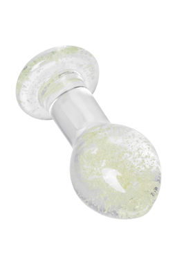 Анальная втулка Sexus Glass светящаяся в темноте, стекло, прозрачная, 6,5 см  фото 2