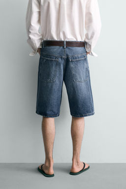 BERMUDA DENIM BAGGY FIT / Azul medio - Zara фото 3