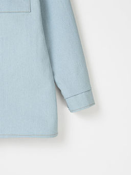 Рубашка джинсовая "Серо-голубой" 7+