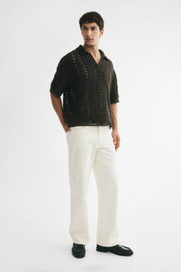 Polo efecto crochet Relaxed Fit - H&m фото 5