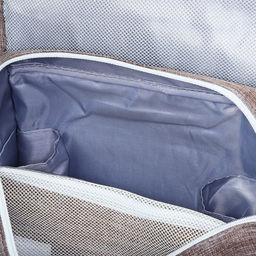 Косметичка-несессер дорожная на молнии, липучках, с крючком, с ручкой, коричневая - Simaland фото 4