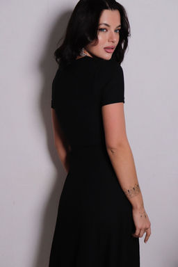 11434 Платье чёрное трикотажное (остаток: 40, 42, 44) - Martichelli фото 6