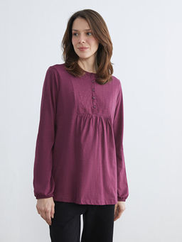 Bisiklet Yaka Nak??l? Bluz