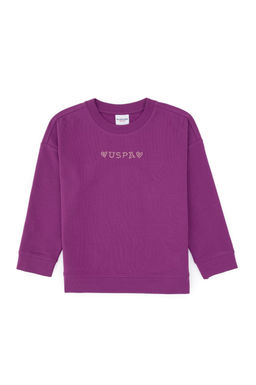 K_z _ocuk Menek_e Bisiklet Yaka Sweatshirt Sepette S_rpriz _ndirim