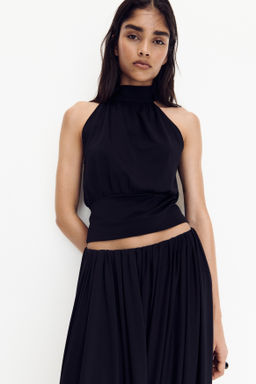 Top de crep? con cuello fular - H&m фото 4