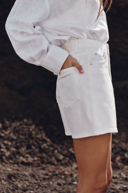 Z1975 MOM-FIT HIGH-WAIST SHORTS - Zara фото 4
