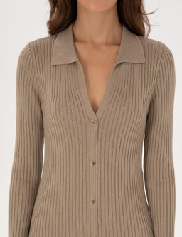 Bej A Kesim Triko Elbise - Pierre cardin фото 5