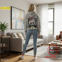 Толстовка женская с рисунком на спине - Bruno фото 4