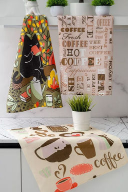 Комплект полотенец 48*60 см, 3 шт., рогожка (Время чаепития) - Ивановотекстиль фото 6