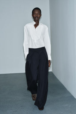 ZW COLLECTION WIDE-LEG TROUSERS WITH DARTS - Zara фото 10