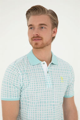 U. S. Polo Assn / Мужская футболка водно-зеленого цвета - U.s. polo assn фото 2