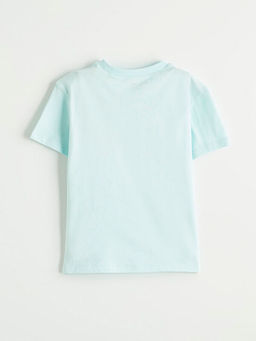 Bisiklet Yaka Bask?l? Erkek ?ocuk Ti??rt