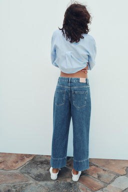 Z1975 WIDE-LEG HIGH-WAIST CROPPED JEANS - Zara фото 13