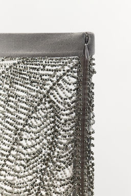 SEMI-SHEER BEADED SKIRT - Zara фото 6