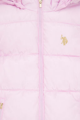 Розовое пальто для девочки Неожиданная скидка в корзине - U.s. polo assn фото 4
