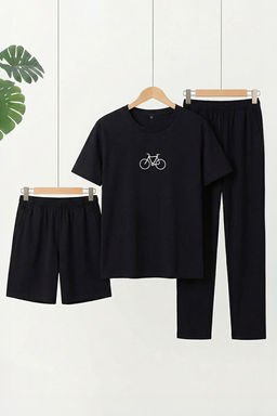 TRENDYOL MAN Gri - Bordo Regular Fit Nak?sl? Orme 3 lu Pijama Tak?m? TMNAW25PT00024 - Trendyolmilla фото 15