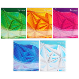 Комплект тетрадей из 5 штук, 48 листов в линию Calligrata "Графика-2", обложка мелованный картон, блок №2, белизна 75% (серые листы)