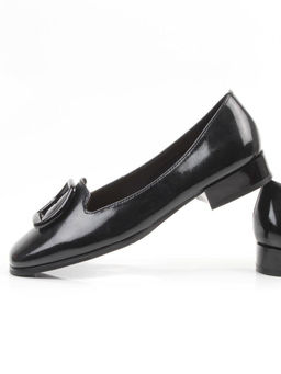 06-DLG03-2 BLACK Туфли женские (натуральная кожа)