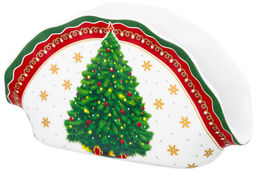 Салфетница 14,5*4,5*7,5 см Новогодняя елка красный узор NEW BONE CHINA - Elan gallery фото 4