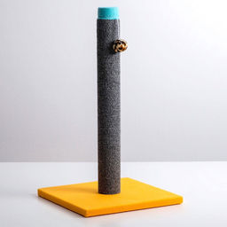 Когтеточка «Столбик» Lowcost ковролиновая с игрушкой, 54×31 см, микс цветов