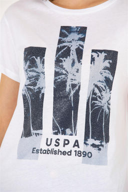 U. S. Polo Assn Женская белая футболка с круглым вырезом - U.s. polo assn фото 14