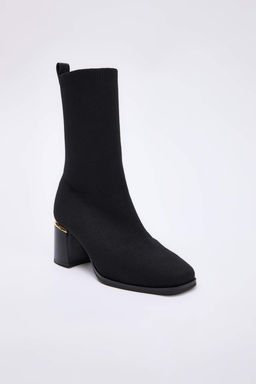 Siyah Kad?n Blok Topuklu Bot TAKAW26BO00120 - Trendyolmilla фото 5