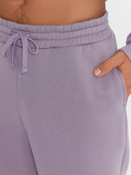 Теплые лавандовые брюки свободного силуэта лаванда 181225