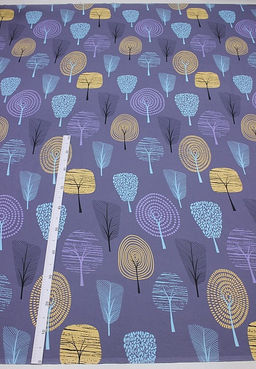 Бязь Фэнтези - цветные деревья, (комп), СОРТ2, ш.2.2м, хлопок-100%, 120гр/м.кв - Купава фото 2