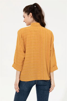 Женская шафрановая рубашка с длинным рукавом Неожиданная скидка в корзине - U.s. polo assn фото 5