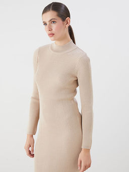 Yar?m Bal?k?? Yaka Triko Elbise