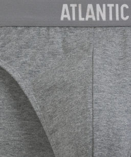 ATLANTIC 3MP-094 Трусы спорт Solid - набор 3 шт. черный + серый меланж + темно-серый меланж фото 7