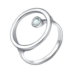 Кольцо из серебра куб.циркон., Л-10497