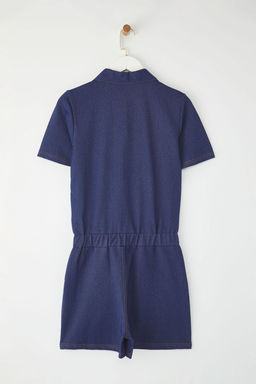 TRENDYOLMILLA Indigo Denim Gorunumlu Dugmeli K?sa Sortlu Tulum TWOSS25TU00044  фото 6