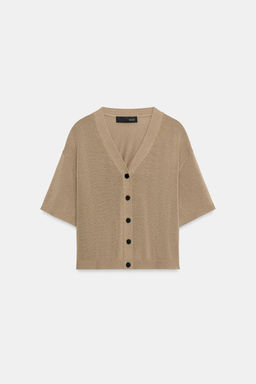 CHAQUETA PUNTO MANGA CORTA / Vis?n - Zara фото 5