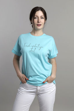 CRB wear/ CSMW 60393-49 Футболка женская,светлая бирюза/Ex.Cherubino